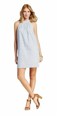 Isani Women's Two-Tone Eyelet Halterneck Dress (Dazzling Blue, Small) NWT - Image 1 of 4