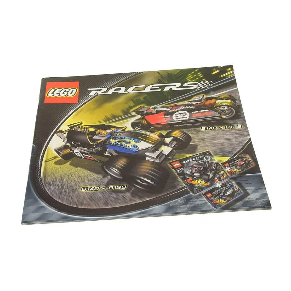 1x Lego Instruction Booklet 2 Power Racers Tow Trasher Race Car 8136 8140 - Image 1 of 1