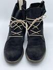 ECHTES ECHT LEDER BLACK SUEDE LEATHER BOOTS SIZE 41/10.5