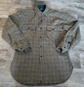 Pendleton Plaid Wool Houndstooth Flannel Mens Size M Vintage 70's 80's - Picture 1 of 20