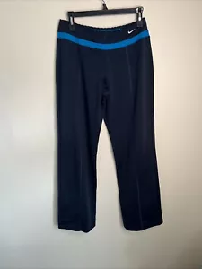 Nike Dri-Fit Women's M Navy Straight Leg Pull On Yoga Pants - Picture 1 of 13