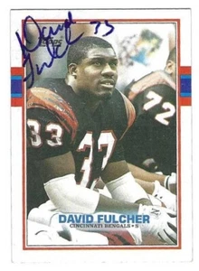 Autographed DAVID FUCLHER Cincinnati Bengals 1989 Topps Card #33 w/COA - Picture 1 of 1