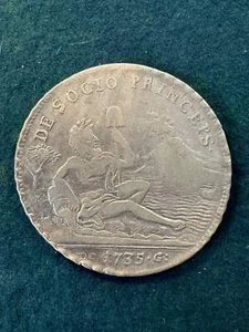Piastra da 120 grana 1735 Carlo di Borbone 1734- 1759 Regno Di Napoli Silver Coi - Imagen 1 de 2