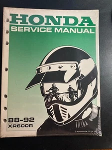 Honda Service Manual 88-92 XR600R Original (Sealed) - Foto 1 di 2