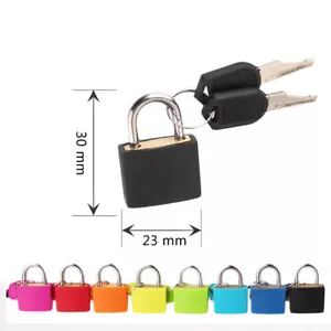 Kofferschloss Mini Vorhängeschloss mit Schlüssel kleine Schlösser für Schultasche Rucksack Gepäck - Bild 1 von 21