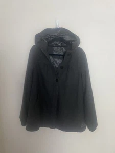 Ripcurl Willow Duffle Women' s Jacket With Hoodie Size 12 Wool Blend Grey - Picture 1 of 4