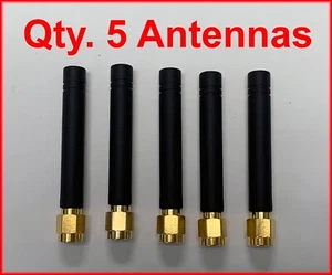 5pk GSM Quad-Band Stubby Antenna 2dBi 850/900/1800/1900 MHz SMA Male with Pin - Afbeelding 1 van 4