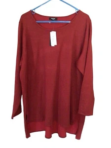 Premise Studio Womens Blouse Size Plus 2X Rust Color High Low New Msrp $68 - Picture 1 of 5