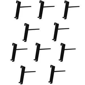 10 PC BLACK 4" Long Gridwall Hooks Grid Panel Display Wire Metal Hanger Retail - Picture 1 of 2