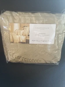 Charter Club Marseille Luxury Comforter Cover Full/Queen Silk-Woven Jacquard NEW - Picture 1 of 13