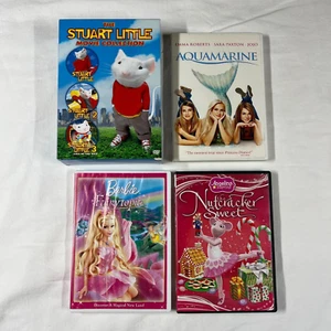 Kids DVD Movies Lot Stuart Little Movie Collection Aquamarine Barbie - Picture 1 of 9