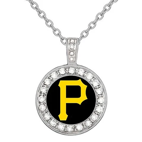 Pittsburgh Pirates Womens Sterling Silver Link Chain Necklace With Pendant D18 Cover