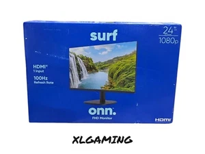 onn. 24 inch FHD 1080p 100Hz LED Bezel-less Monitor, 100140682 - New Model ! - Picture 1 of 8