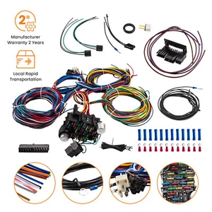 21 arnés de cableado de circuito cables extra largos para Chevy Ford Jeep Hotrods - Imagen 1 de 12