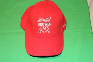 Budweiser Grower Days 2017 Red Adjustable Baseball Cap Hat NEW - Picture 1 of 4