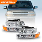 Left And Right Headlight Assembly Set For 1999-2002 Chevrolet Silverado 1500 Us