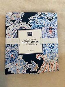 Pottery Barn Teen Dorm Luna Paisley Cotton Duvet Cover Multi Twin Retail $79 - Picture 1 of 2
