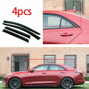For Cadillac CT4 2020-2022 Smoke Black Window Visor Vent Shades Sun Rain Guards - Imagen 1 de 6