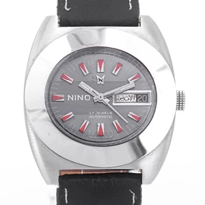 37 mm ø - Defekte Nino Automatic Herrenuhr Day/Date Arabisch Kal. AS 2066 - Bild 1 von 7