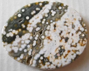 OCEAN JASPER MEDALLION SLAB SLICE LAPIDARY CAB   6290 - Picture 1 of 6