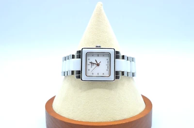 TISSOT WOMENS T-CERA WHITE CERAMIC DIAL SILVER WATCH T064.310A - Image 1 of 4