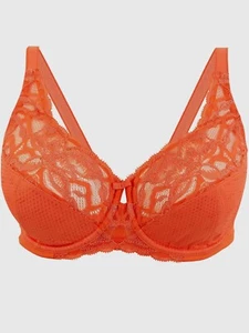 32H EX STORES MANDARIN WILD BLOOM UNDERWIRED FULL CUP BRA NEW - Picture 1 of 1