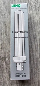 USHIO 13W G24Q-1 Double Tube 4-Pin Compact Fluorescent Energy Saving Light Bulb - Picture 1 of 11