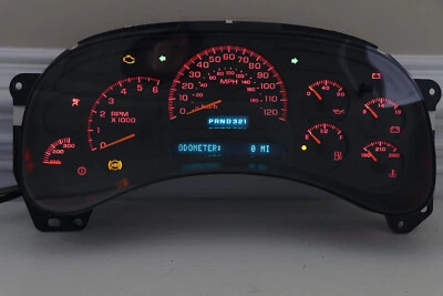 03-05 GMC Yukon Silverado HD GAS Reman Instrument Cluster 0mi LED ROJO $50 TRASERO Foto 1 de 2