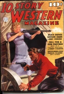 PULP: 10 STORY WESTERN JUNE 1937--GOOD GIRL ART COVER--WALT COBURN--PULP - Picture 1 of 1