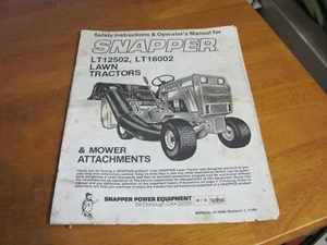 Tractores de césped y accesorios de cortadora Snapper LT12502 y LT16002 1-5069 1985 - Imagen 1 de 6