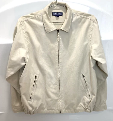 Vintage Structure Chore Jacket Men's L Zip Utility 100% Cotton Tan Zip Classic - Image 1 of 4