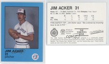 1986 Toronto Blue Jays Fire Safety Jim Acker #31
