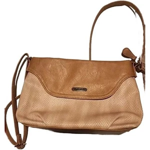 Koltov Purse Crossbody Beige Twotone with 3 inside pockets Preowned Handbag - Picture 1 of 7
