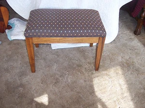 Walnut Print Footstool  (FS-8) - Picture 1 of 4