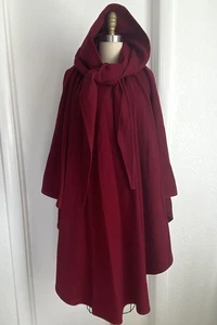 Cappotto vintage Molina Jimmy Hourihan mantello con cappuccio lana cashmere OS marrone Irlanda - Foto 1 di 5