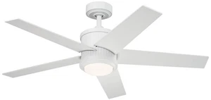 48" Kichler Brahm Matte White LED Indoor Ceiling Fan with Remote - Picture 1 of 1
