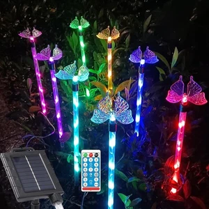 Set of 8 Plastic Solar Garden Lights for Decor - Upgraded Multicolor - Picture 1 of 7