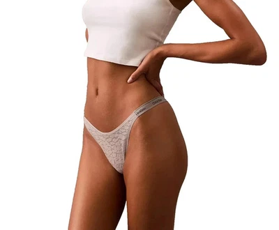NWT Calvin Klein WOMEN'S (Various)  Modern Lace Dipped String Thong QD5154-062 - Image 1 of 4