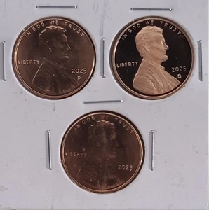 2025 P D S Lincoln Shield Cent - 3 Coin Set - Picture 1 of 1