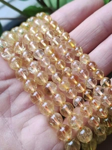 STONEUNIVERSE ~ Citrine Yellow Gemstone Beads Round Strand 6/8mm - Picture 1 of 3
