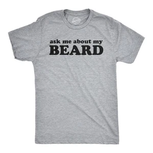 Camiseta Ask Me About My Beard Divertida Abatible Sarcástica Novedad Disfraz Idea Mordaza Genial - Imagen 1 de 9