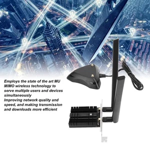 For PCI‑E WiFi Adapter For BE200 8774Mbps Tri Band Wireless Network Card - Picture 1 of 12
