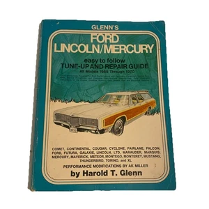 1955-1970 GLENN'S FORD / LINCON / MERCURY CAR SHOP MANUAL / REPAIR BOOK 69 68 67 - Picture 1 of 3
