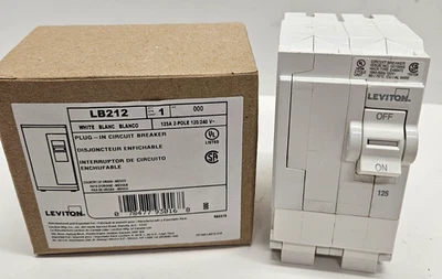 Disyuntor Leviton LB212 125 Amp 2 polos 120/240 voltios enchufe magnético Foto 1 de 4