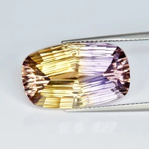 14.84Ct Fancy Cushion Cut, Terrific Natural Bi-Color Ametrine, Brazil - Picture 1 of 1