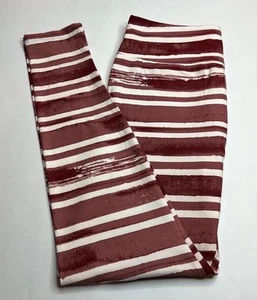 NEW LuLaRoe OS Leggings PINK MAUVE BURGUNDY Valentine TIE DYE Stripe Line Modern - Picture 1 of 4