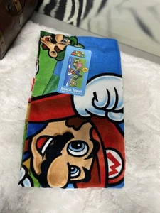 Super Mario Bath/Pool/Beach Soft Cotton Towel Wrap Large 28 in x 58 NWT - Picture 1 of 4