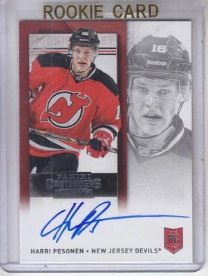 2013-14 Panini Contenders #174 Harri Pesonen RC Rookie Card Autograph Auto - Image 1 of 2