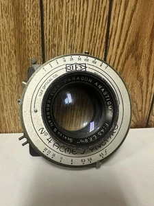 Ilex Paragon Anastigmat 7 1/2" in (190mm) F4.5 Lens in No.4 Acme Synchro Shutter - Picture 1 of 8