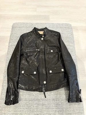 Chaqueta de cuero Coach negra - XS - Usada Foto 1 de 4